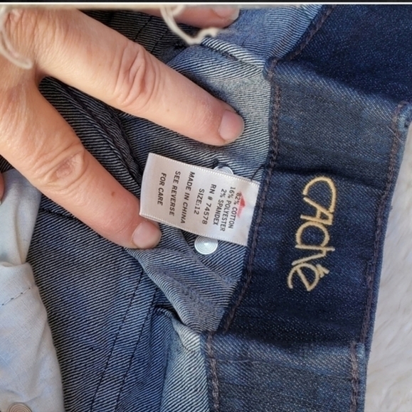 Caché Gold button cuffed‎ trouser jeans 12 - Picture 2 of 13